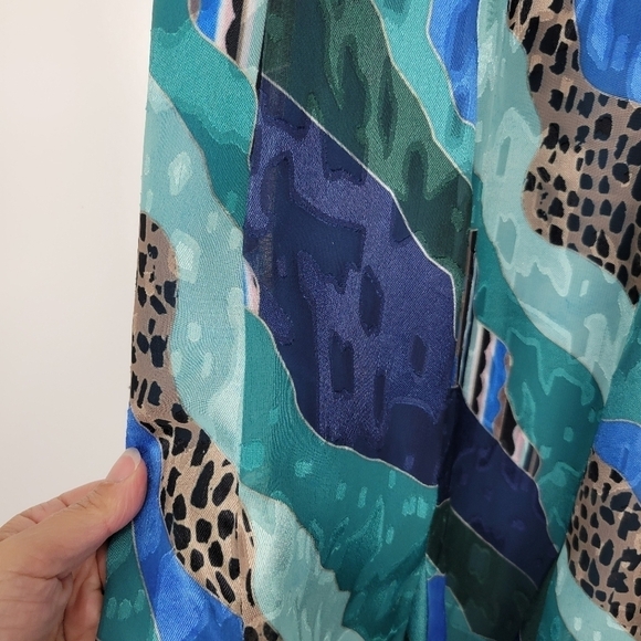 Hutch Anthropologie Ondine Multicolor Patchwork Leopard Ruffle Maxi Dress Size 0 - Picture 8 of 16